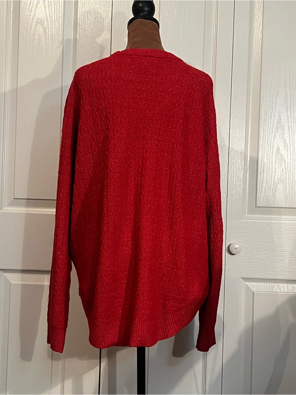 St. John’s Bay Red Textured Knit Sweater XL Like New - Picture 4 of 8